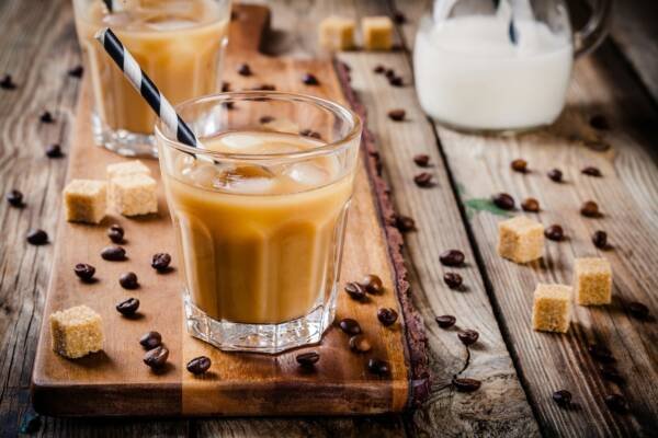 Iced coffee in glass